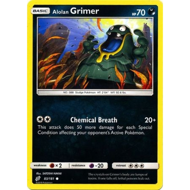 Pokemon Card Team Up 083/181 83/181 Alolan Grimer Common