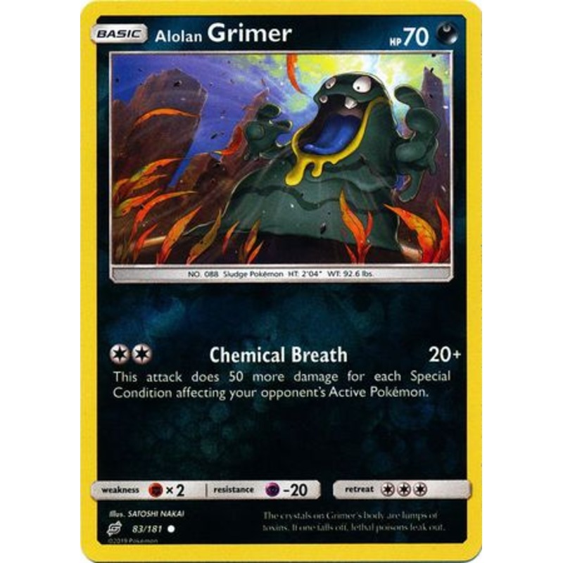 Pokemon Card Team Up 083/181 83/181 Alolan Grimer Reverse Holo Common