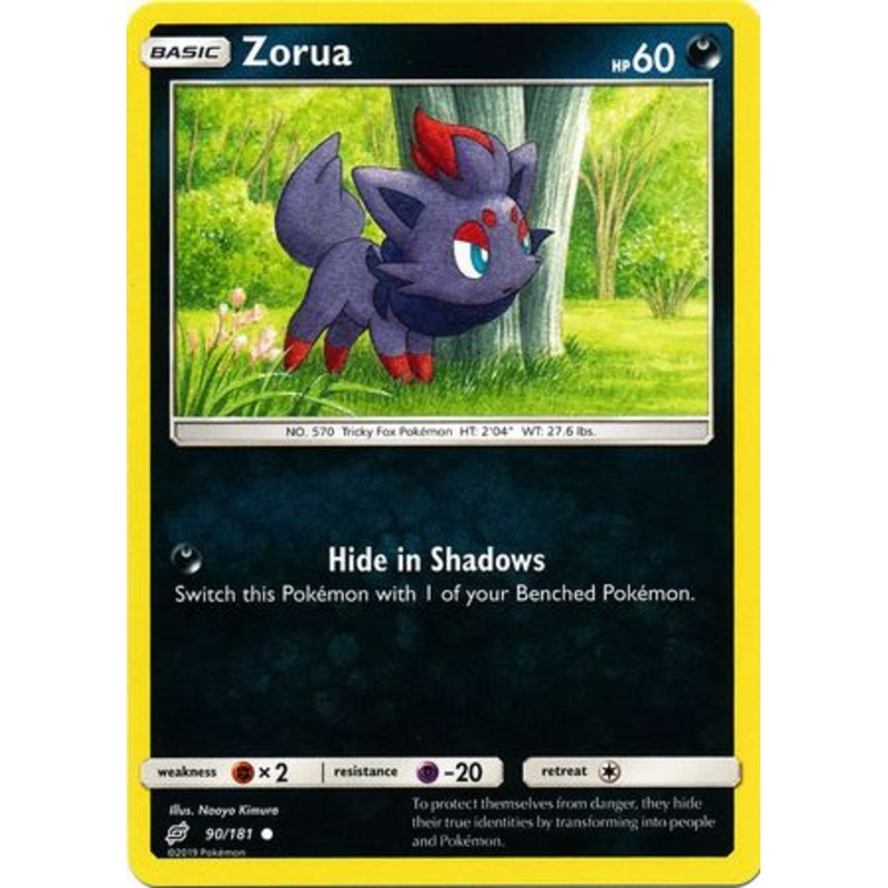 Pokemon Card Team Up 090/181 90/181 Zorua Common