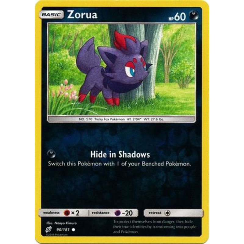 Pokemon Card Team Up 090/181 90/181 Zorua Reverse Holo Common