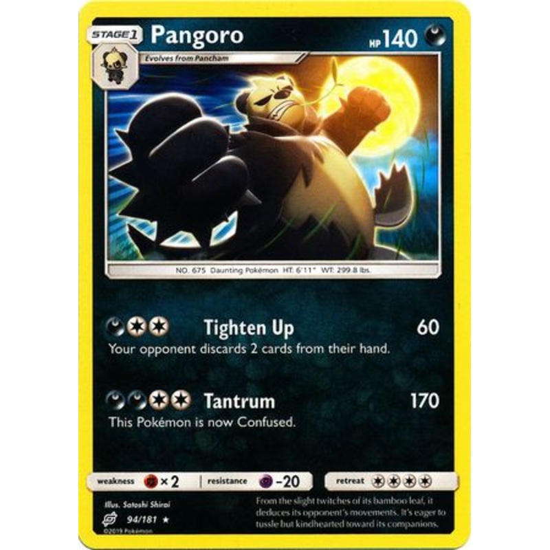 Pokemon Card Team Up 094/181 94/181 Pangoro Rare