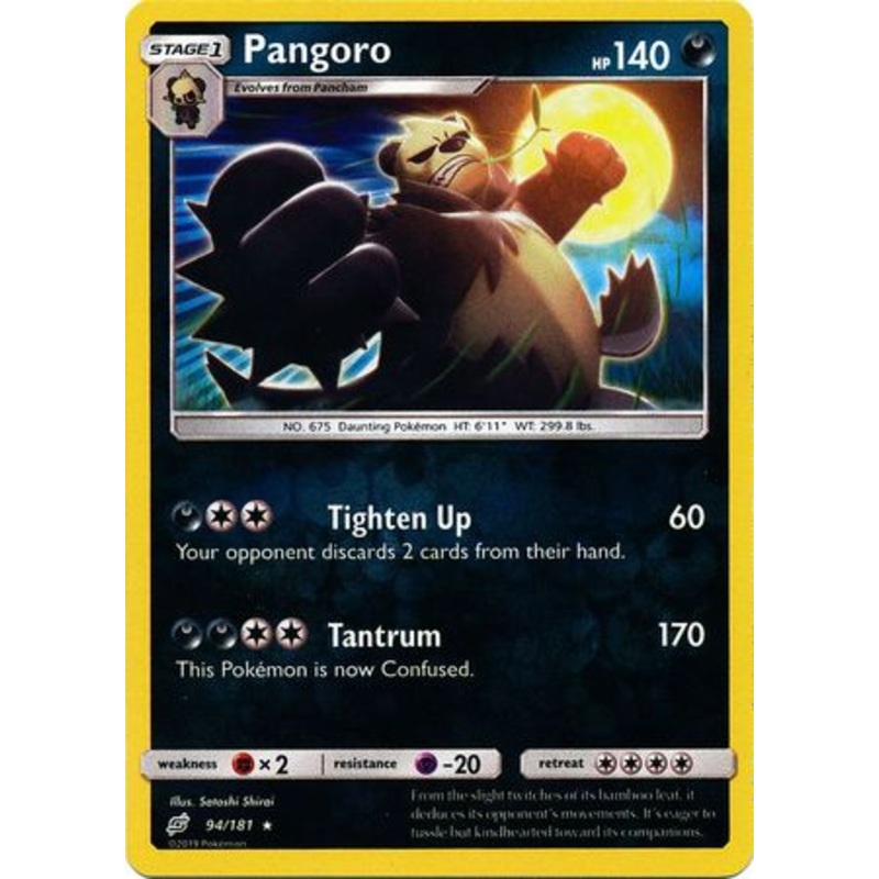 Pokemon Card Team Up 094/181 94/181 Pangoro Reverse Holo Rare