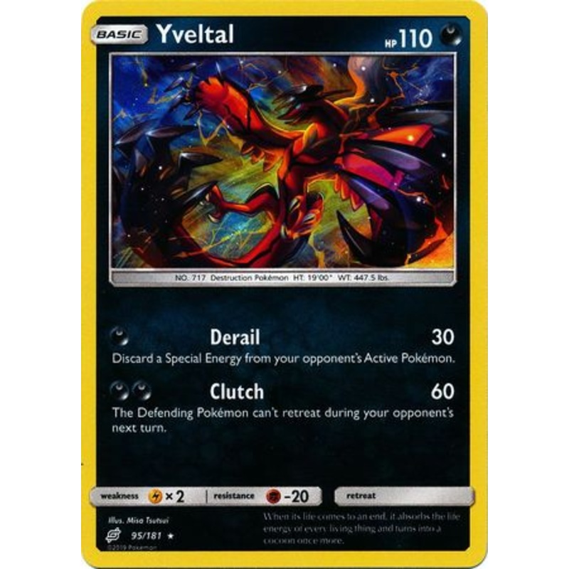 Pokemon Card Team Up 095/181 95/181 Yveltal Holo Rare