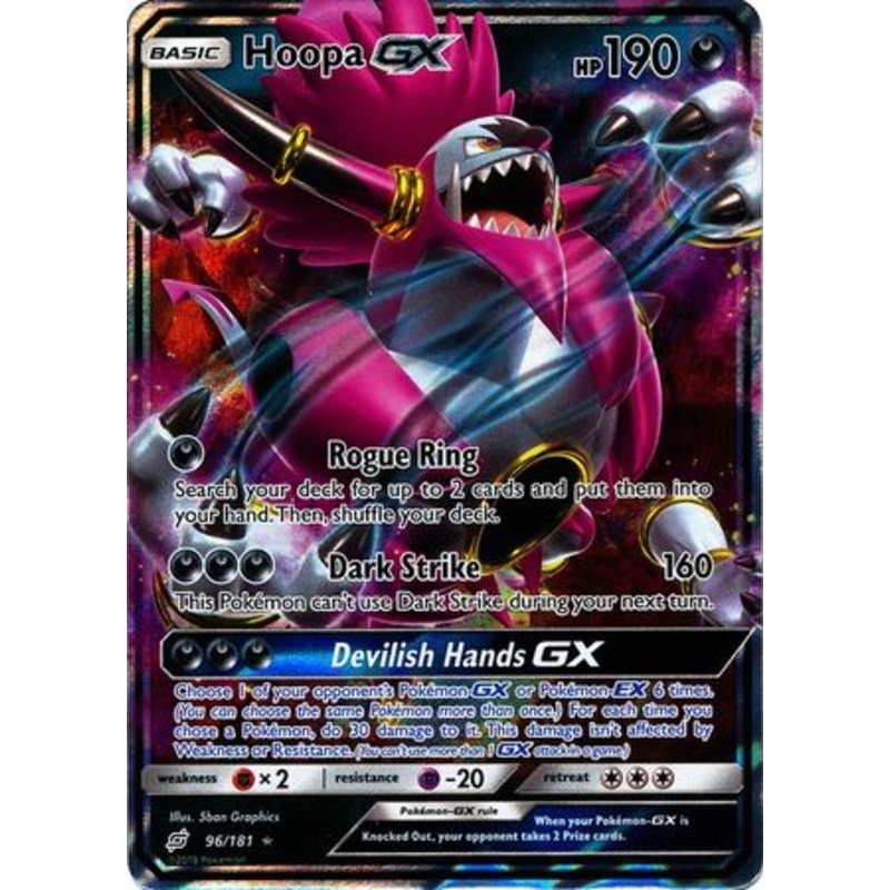Pokemon Card Team Up 096/181 96/181 Hoopa GX Ultra Rare