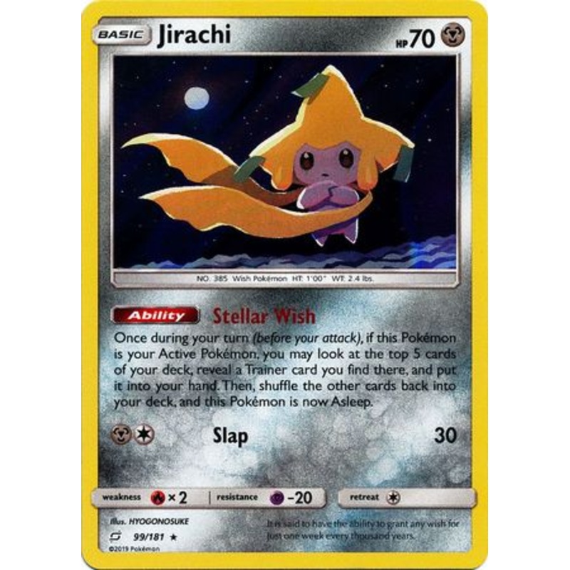 Pokemon Card Team Up 099/181 99/181 Jirachi Holo Rare