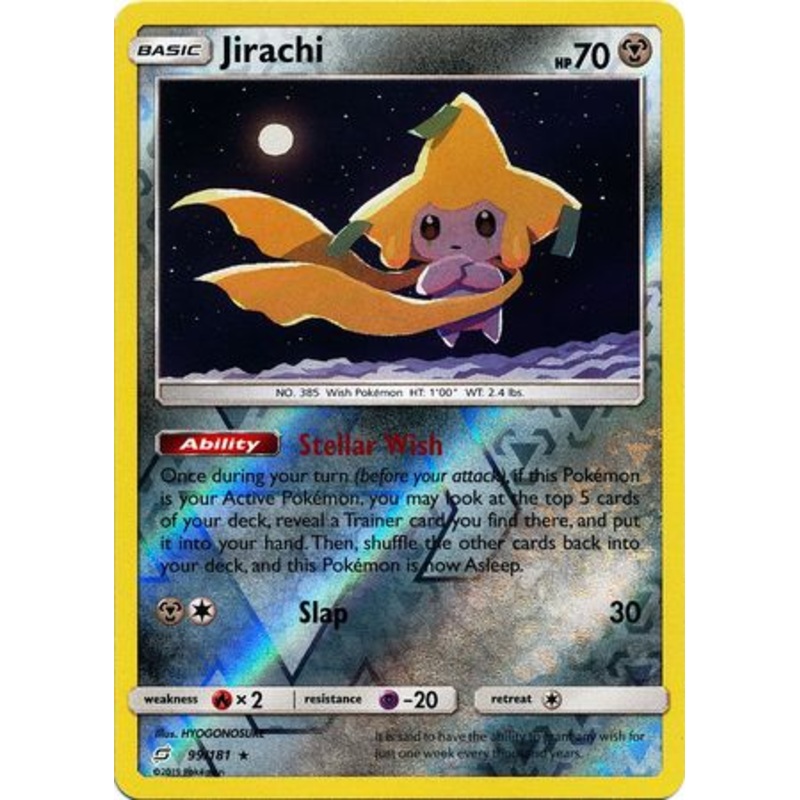 Pokemon Card Team Up 099/181 99/181 Jirachi Reverse Holo Rare