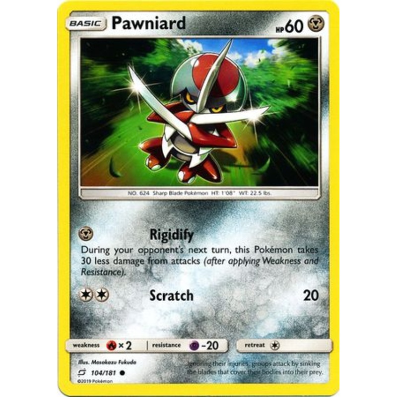 Pokemon Card Team Up 104/181 Pawniard Common