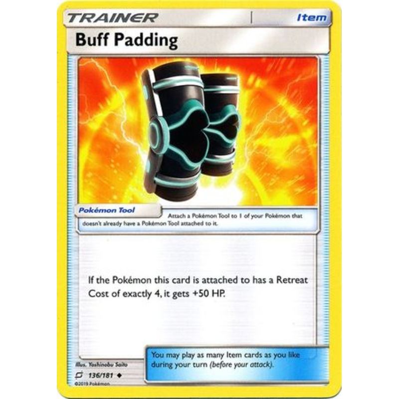 Pokemon Card Team Up 136/181 Buff Padding Item Uncommon