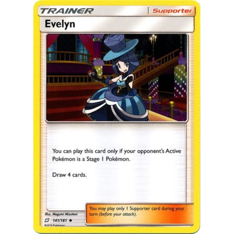 Pokemon Card Team Up 141/181 Evelyn Supporter Uncommon