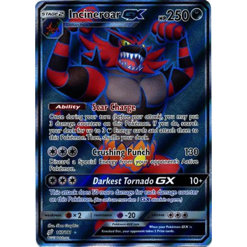 Pokemon Card Team Up 167/181 Incineroar GX Full Art