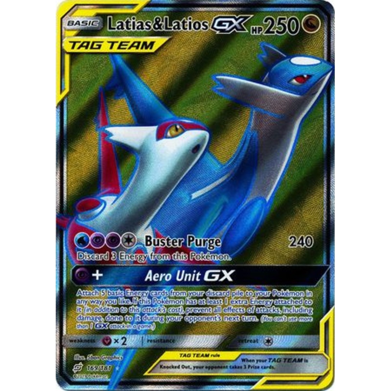 Pokemon Card Team Up 169/181 Latias & Latios Tag Team GX Full Art
