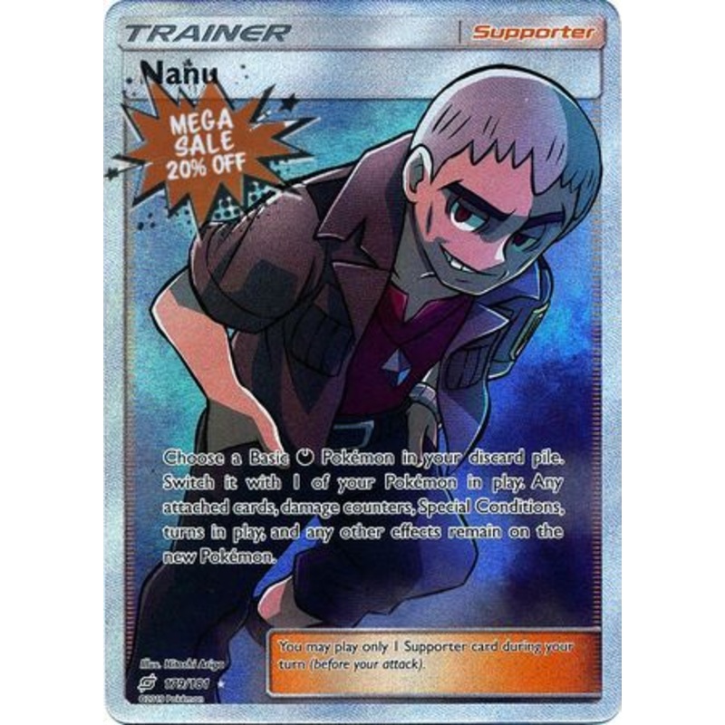 Pokemon Card Team Up 179/181 Nanu Supporter Full Art
