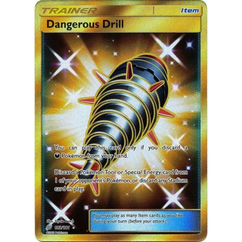 Pokemon Card Team Up 192/181 Dangerous Drill Item Secret Rare
