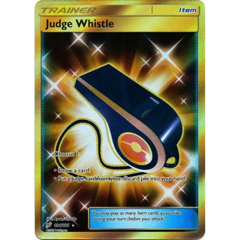 Pokemon Card Team Up 194/181 Judge Whistle Item Secret Rare