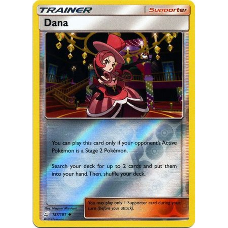 Pokemon Card Team Up 137/181 Dana Supporter Reverse Holo Uncommon