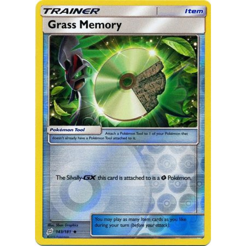 Pokemon Card Team Up 143/181 Grass Memory Item Reverse Holo Uncommon