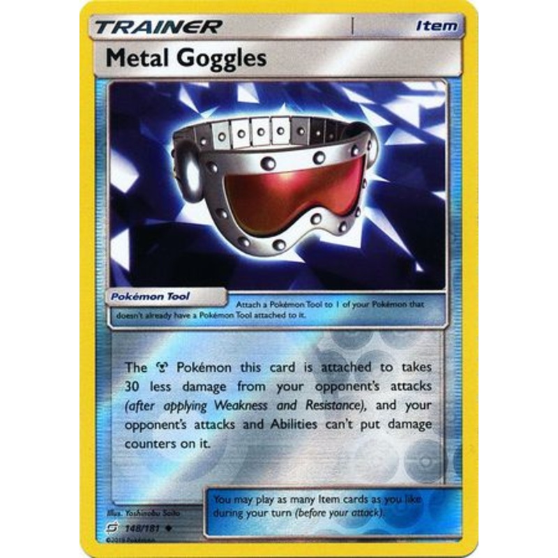 Pokemon Card Team Up 148/181 Metal Goggles Item Reverse Holo Uncommon