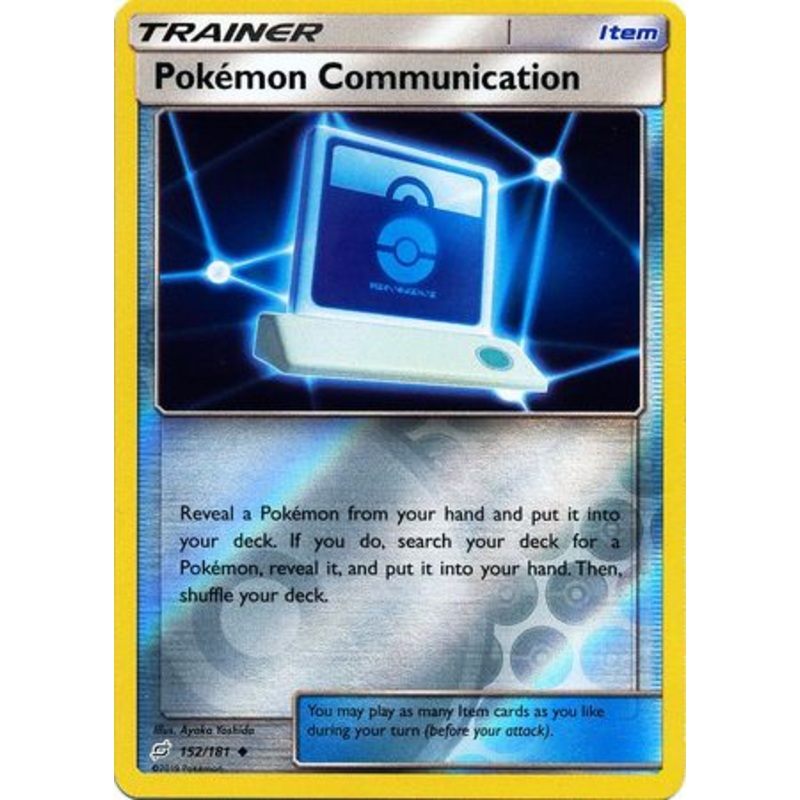 Pokemon Card Team Up 152/181 Pokemon Communication Item Reverse Holo Uncommon