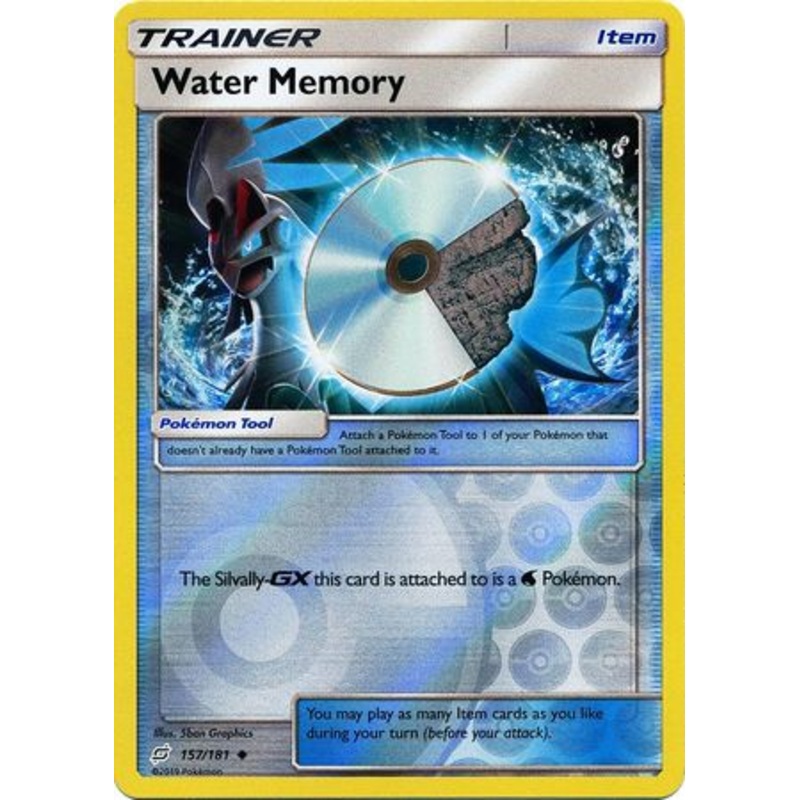 Pokemon Card Team Up 157/181 Water Memory Item Reverse Holo Uncommon