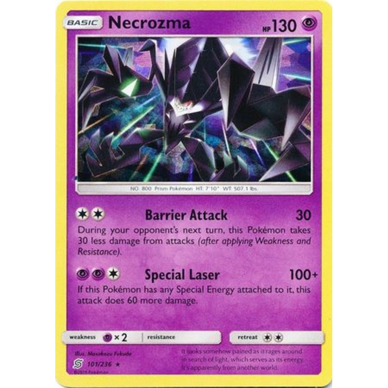 Pokemon Card Unified Minds 101/236 Necrozma Shattered Holo Rare