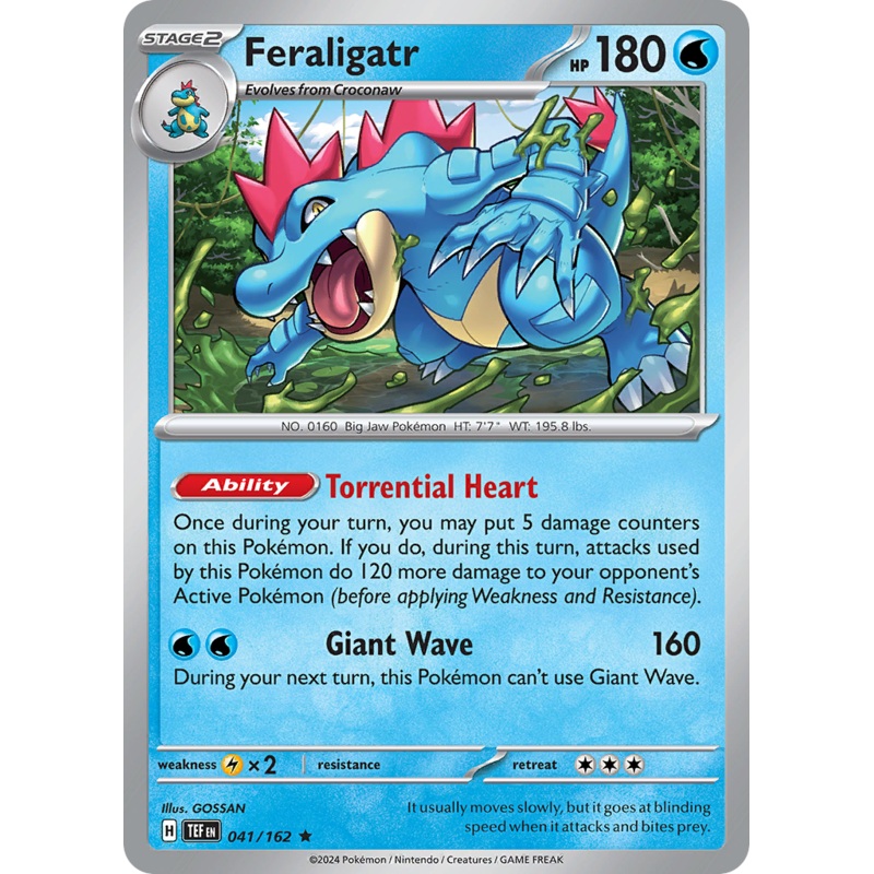 041/162 41/162 Feraligatr  Pokemon Card  Temporal Forces Holo Rare *MINT*