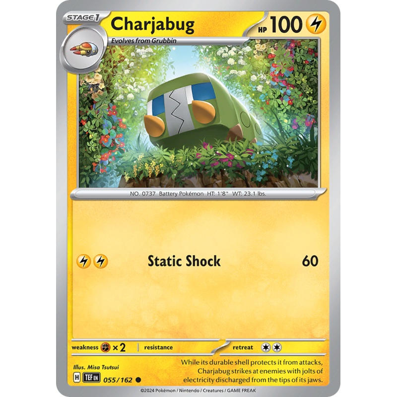 055/162 55/162 Charjabug  Pokemon Card  Temporal Forces Common *MINT*