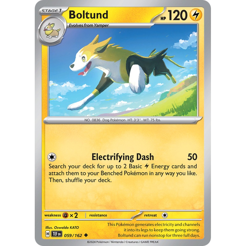 059/162 59/162 Boltund  Pokemon Card  Temporal Forces Uncommon *MINT*