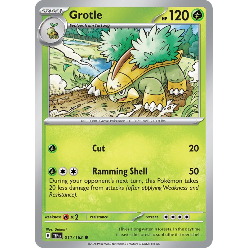 011/162 11/162 Grotle  Pokemon Card  Temporal Forces Common *MINT*