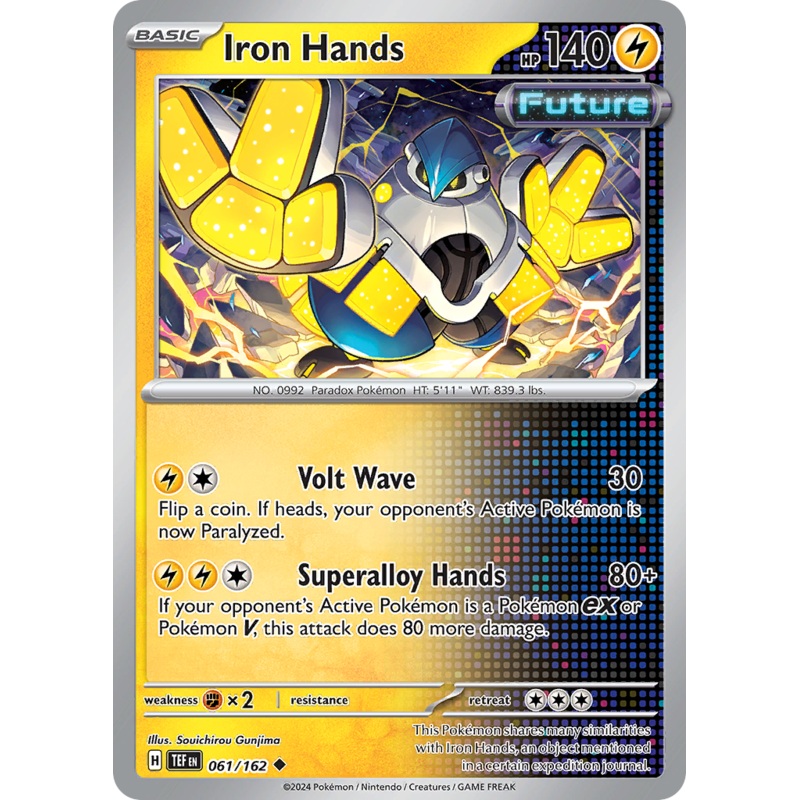 061/162 61/162 Iron Hands  Pokemon Card  Temporal Forces Uncommon *MINT*