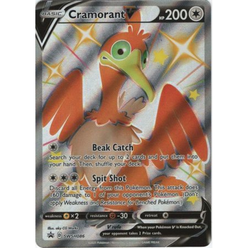 Pokemon Card SWSH Black Star Promos SWSH086 Cramorant V
