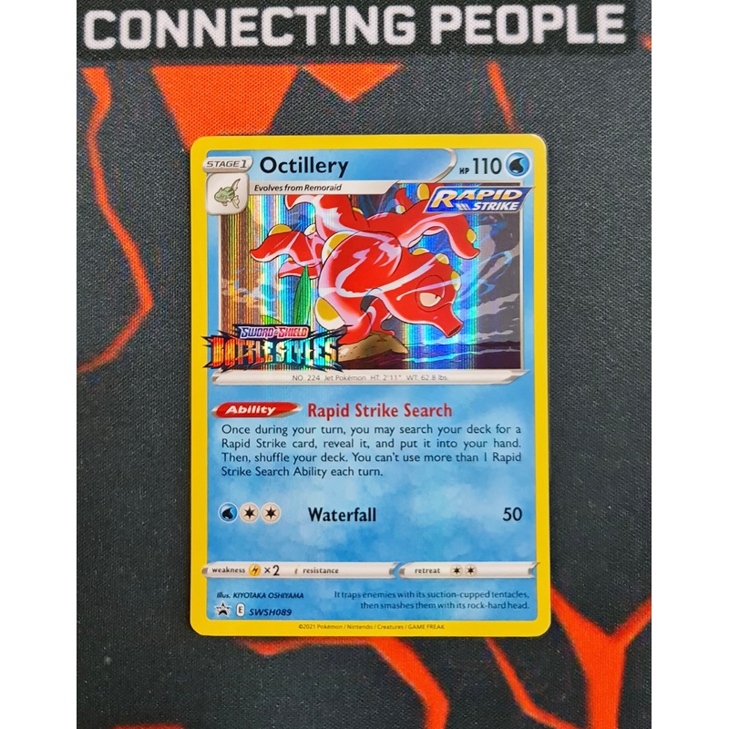 Pokemon Card SWSH Black Star Promos SWSH089 Octillery Prerelease participation promo