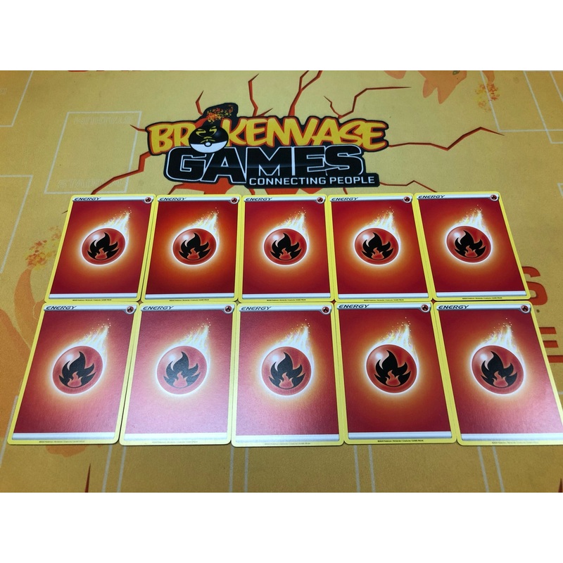 10 X Pokemon Basic Energy – Fire Energy