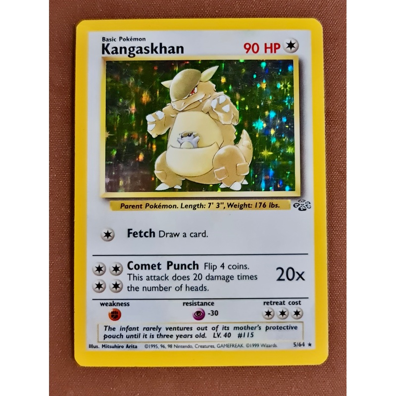 Pokemon Card Jungle Set Unlimited 21/64 Kangaskhan Rare NEAR MINT