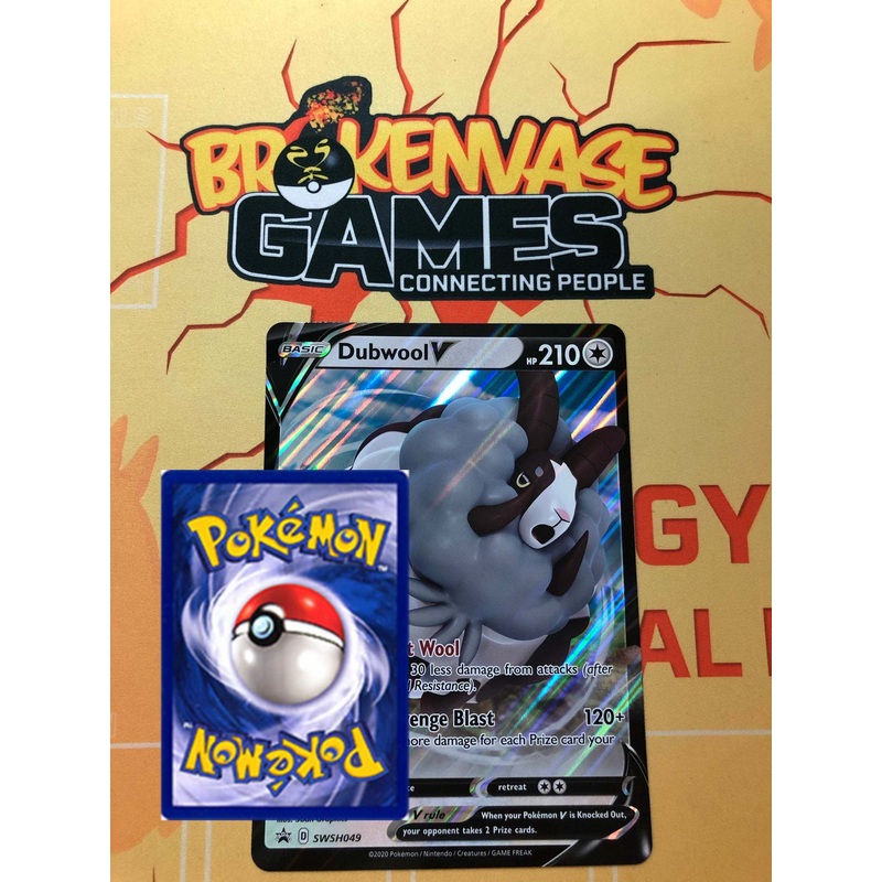 Pokemon Card SWSH049 Dubwool V JUMBO OVERSIZED BLACK STAR PROMO
