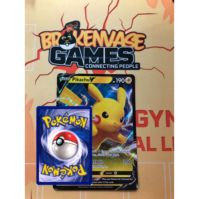 Pokemon Card SWSH061 Pikachu V JUMBO OVERSIZED BLACK STAR PROMO
