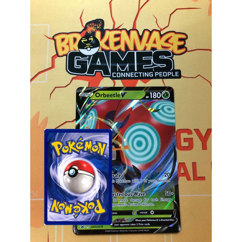 Pokemon Card SWSH078 Orbeetle V JUMBO OVERSIZED BLACK STAR PROMO