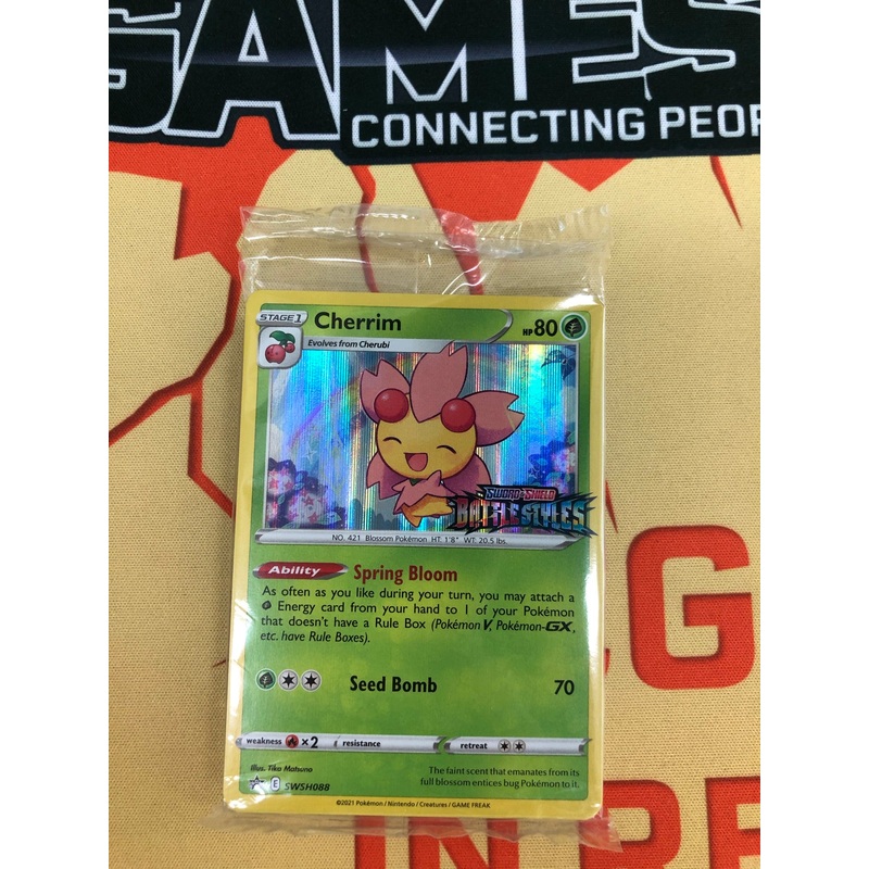 Pokemon Card SEALED SWSH Black Star Promos SWSH088 Cherrim Prerelease promo