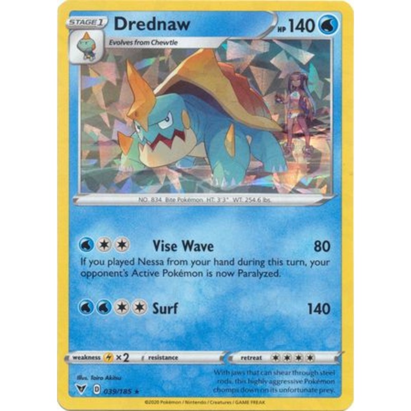 Pokemon Card Vivid Voltage 039/185 Drednaw Shattered Holo