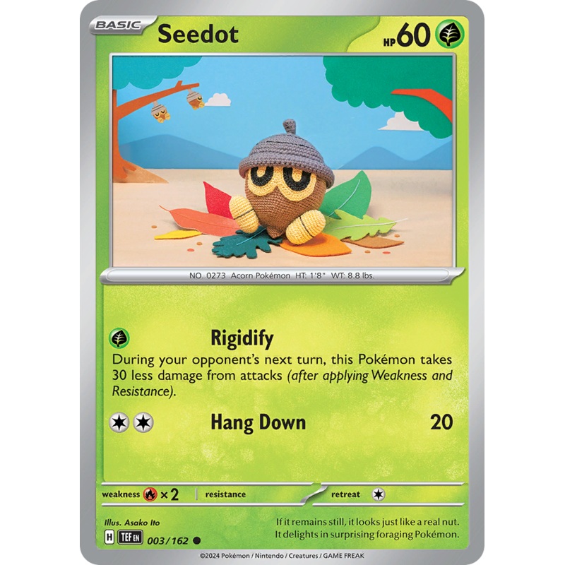 003/162 3/162 Seedot  Pokemon Card  Temporal Forces Common *MINT*