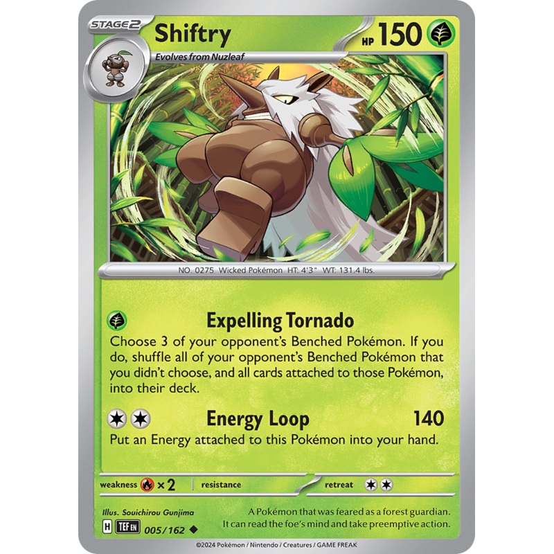 005/162 5/162 Shiftry  Pokemon Card  Temporal Forces Uncommon *MINT*