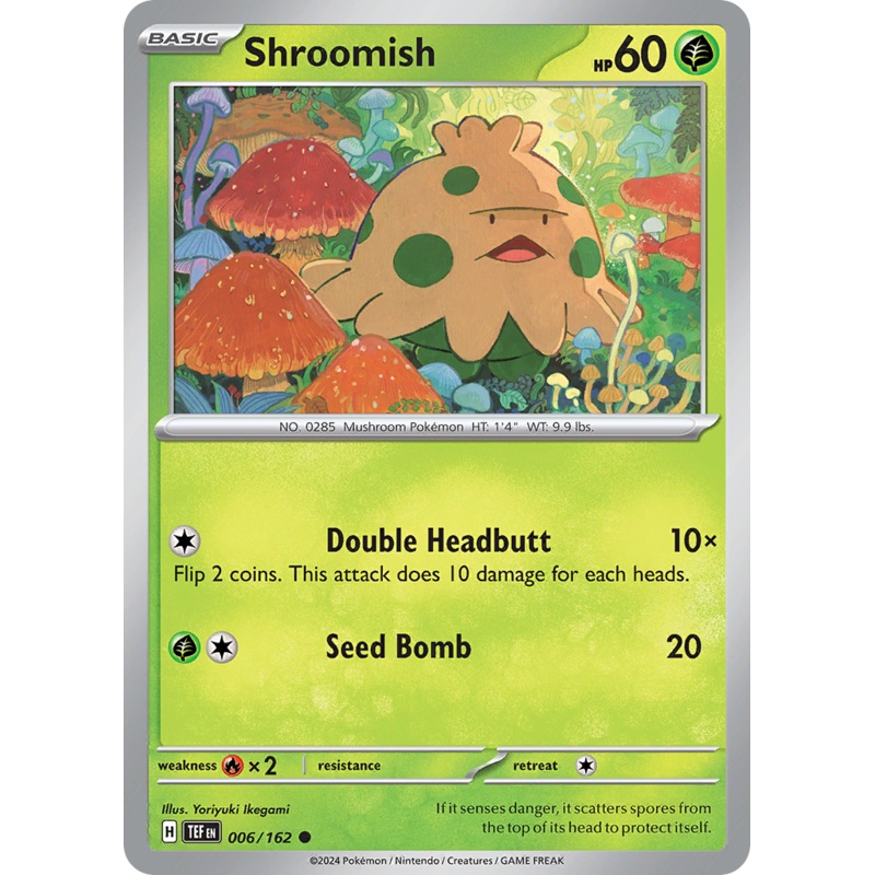 006/162 6/162 Shroomish  Pokemon Card  Temporal Forces Common *MINT*