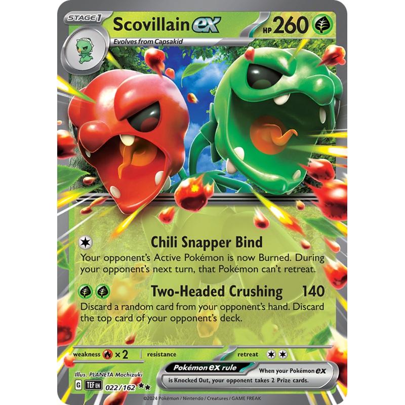 022/162 22/162 Scovillain ex  Pokemon Card  Temporal Forces Double Rare *MINT*