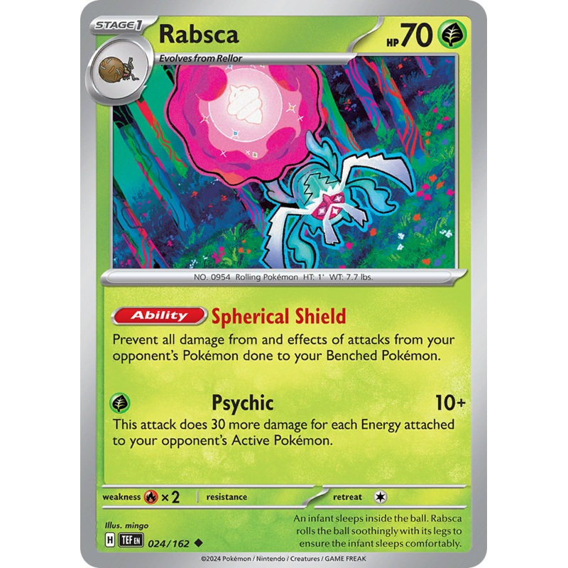 024/162 24/162 Rabsca  Pokemon Card  Temporal Forces Uncommon *MINT*
