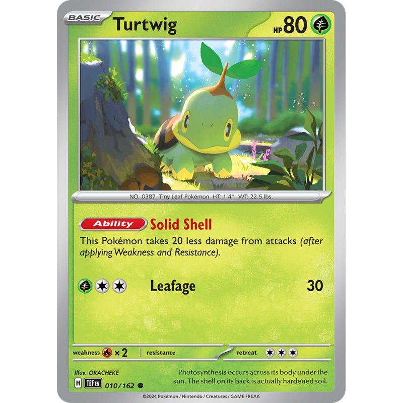010/162 10/162 Turtwig  Pokemon Card  Temporal Forces Common *MINT*