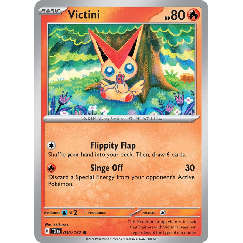 030/162 30/162 Victini  Pokemon Card  Temporal Forces Common *MINT*