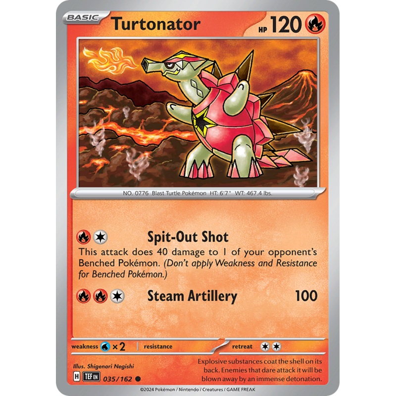 035/162 35/162 Turtonator  Pokemon Card  Temporal Forces Common *MINT*