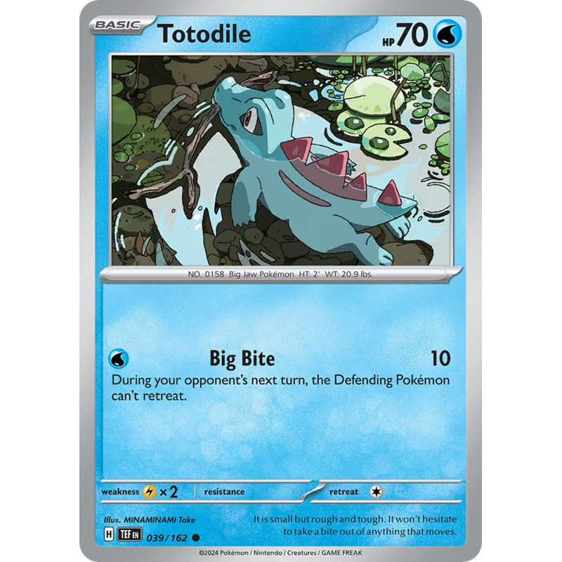 039/162 39/162 Totodile  Pokemon Card  Temporal Forces Common *MINT*
