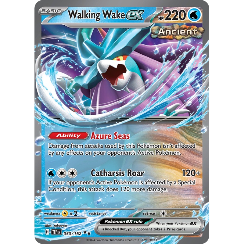 050/162 50/162 Walking Wake ex  Pokemon Card  Temporal Forces Double Rare *MINT*