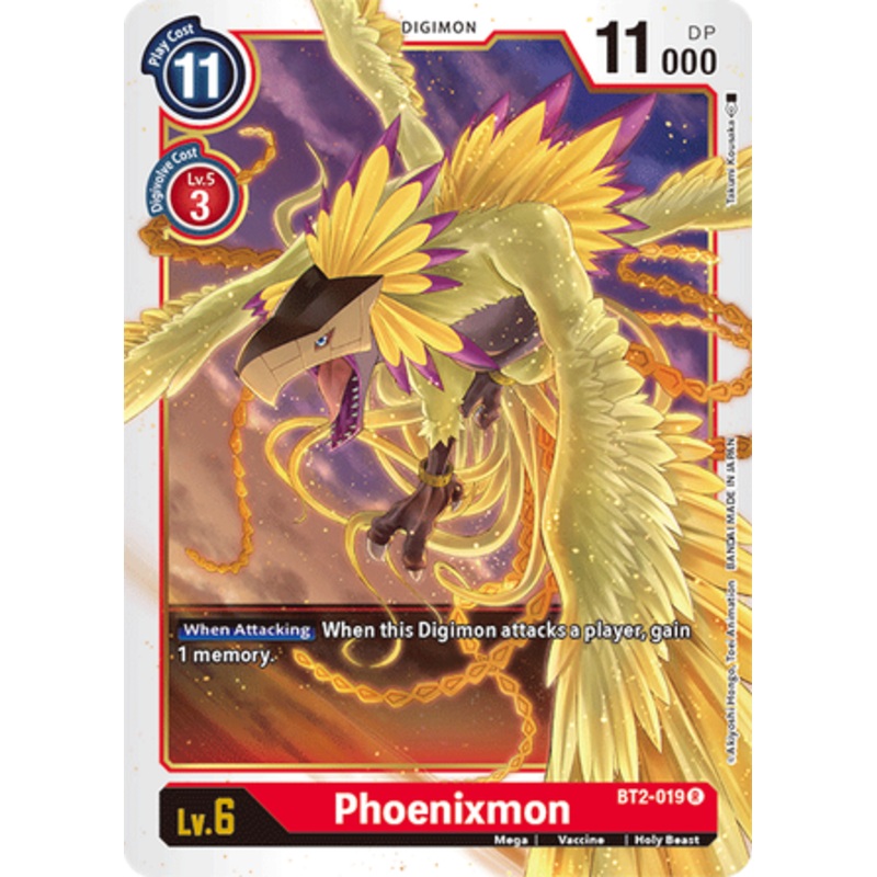 Digimon Card Ver 1.5 Phoenixmon BT2-019 R