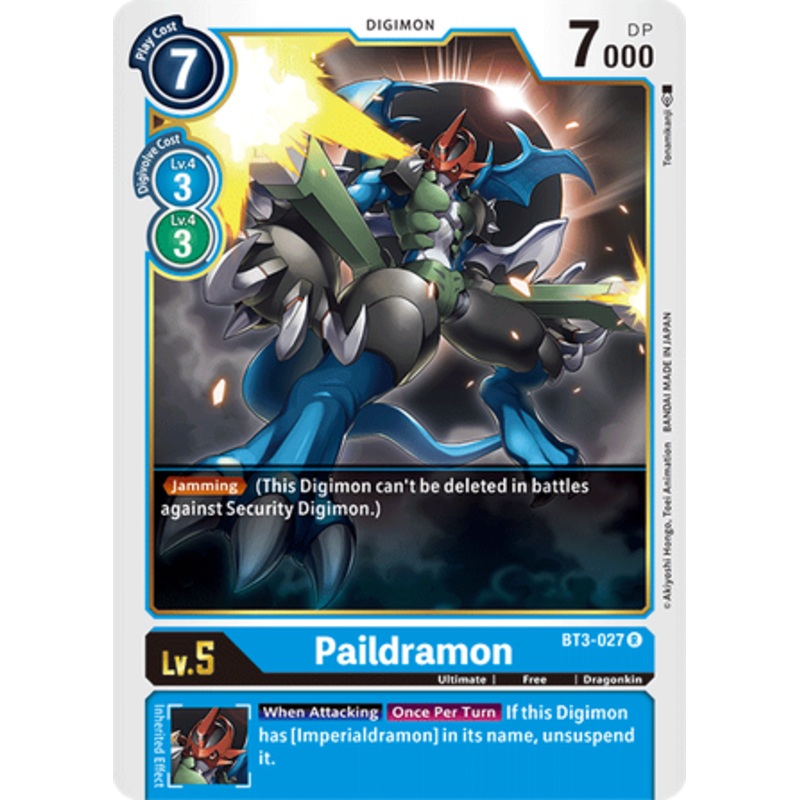 Digimon Card Ver 1.5 Paildramon BT3-027 R